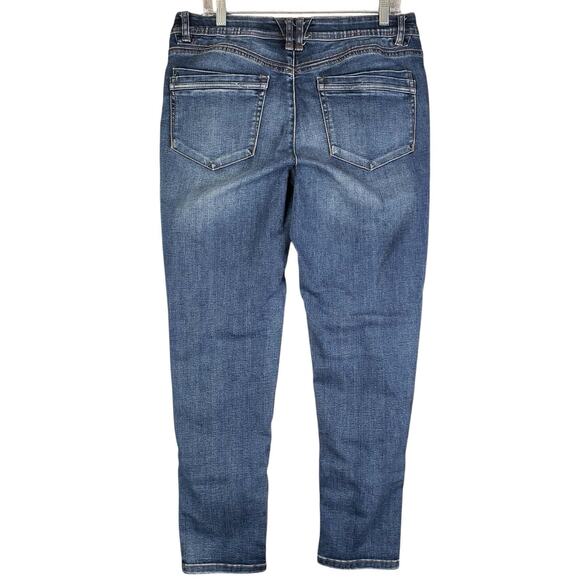 Democracy AB Technology Jeans Womens Size 12 Blue Distressed Skinny Stretch - Picture 3 of 10